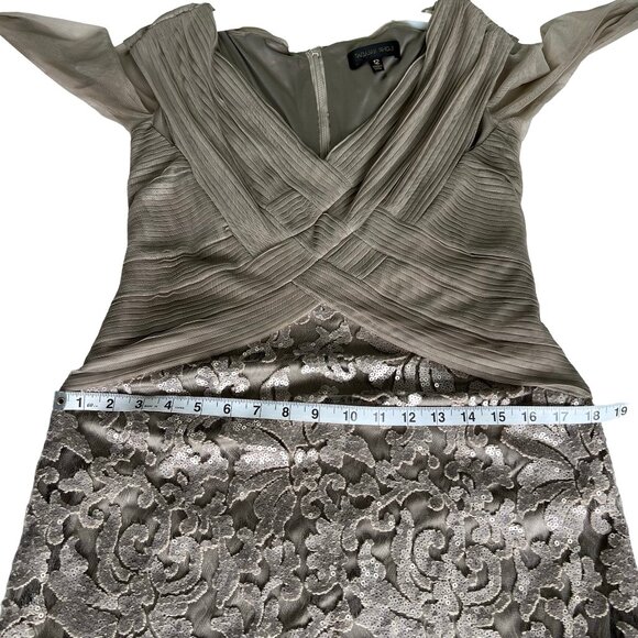 Formal Dress, Party, Mother of the Bride Dress Tadashi Size 12. Tan color. - Picture 10 of 16